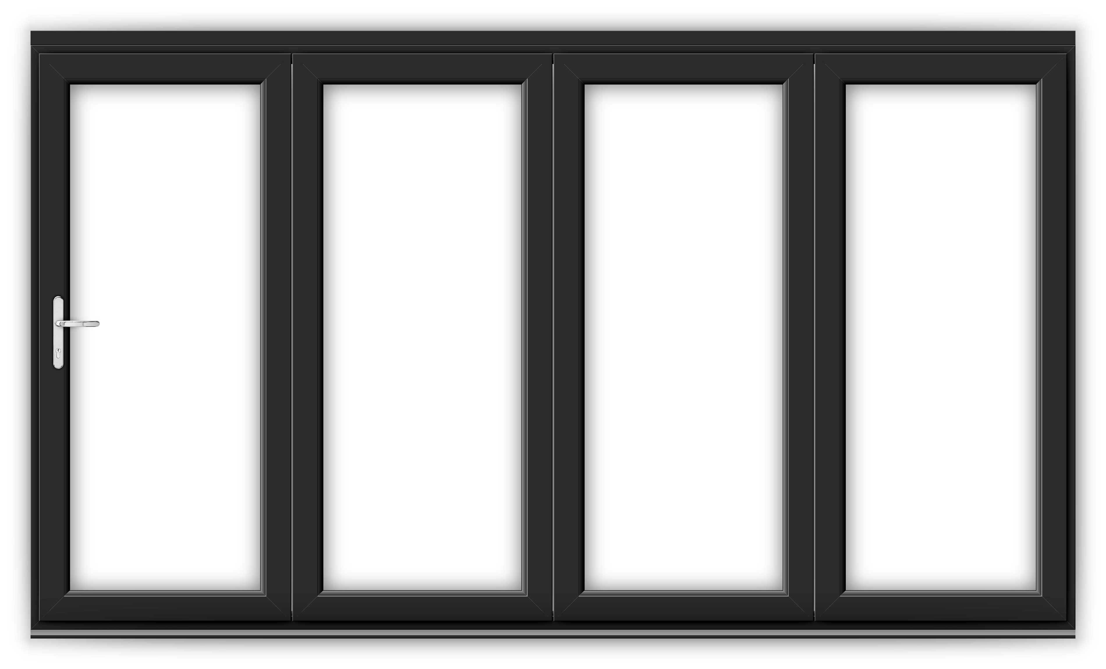 12ft Black uPVC Bifold Doors Flying Doors